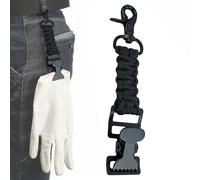 Clip pour support de de travail, support pour gants de travail, sangle pour moufles - Clip en métal résistant, support de pinces de manique en paracorde, Consulte la descripción, Voir description
