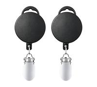 Clip rétractable - Clip porte-serviette, cintre extensible pour badge d'identification | Bobine suspendue polyvalente antidérapante, pour clés, cartes d'identité, sacs à outils, voyage, bureau, école,