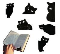 Clip Segnalibri Magnetici - Gatto Nero Magnetic Bookmark Clip, Contrassegno Magnetico Per Libri, Segnalibro Pennarello Magnetico | Magnetic Bookmark Clipes Per Studenti Insegnanti Ufficio