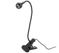 Clip sur la Lampe de Lecture, USB 2 Modes de Couleur LED Flexible à 360 ° Lampe de Lecture à col de Cygne, Protection des Yeux réglable Lampe de Table Portable Pliable pour étude(Noir Chaud)
