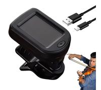 Clip sur le tuner de guitare - Clip de syntoniseur de basse rechargeable sur | Batterie fiable et précise alimentée par un grand écran couleur à contraste élevé, outil de réglage