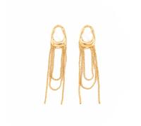 Clip sur les clips d ' oreille avec une conception à longue frange ne perçant pas un port confortable adapté à divers paramètres Glands uniques Manchette d ' oreille