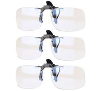 Clip sur-lunettes - INFACTORY - Lot de 3 - Protection UV 400 - Anti lumière bleue - Mixte
