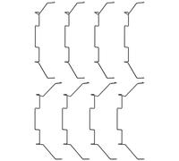 Clip Ventilateur CPU 120mm,Attache Métallique pour Radiateur Processeur,Fixation Ventilateur PC,Noir,CPU-FC120K (8 pièces,Acier Inox)