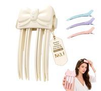 Clip volume radiateur sans fil - Clips de volume chauffés - Pince à cheveux volume de racine chauffée - Bouffage instantané - Volumateur sans fil pour cheveux plats et fins - Beige B