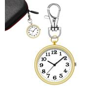 Clip Watch - Keychain Pocket Watch with Silent Pointer | Mini Clip-on Nurse Watches, Luminous Waterproof Carabiner Pendant | Suitable for Doctors, Students, Climbing, Outdoor, and Backpack Use