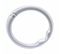 Clipa 2 - Crochet pour Sac / Sac à main - ouvert, c'est un crochet solide, fermé, il devient un anneau, jusqu'à 10 ans de durée de vie - peut également servir de bracelet, Argenté mat (argent) - 1274