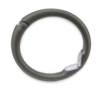 Clipa 2 - Crochet pour Sac / Sac à main - ouvert, c'est un crochet solide, fermé, il devient un anneau, jusqu'à 10 ans de durée de vie - peut également servir de bracelet, Matte Hematite (noir) - 1275