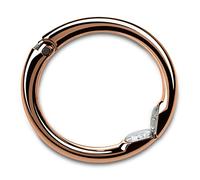 Clipa Cintre de sac - L'anneau s'ouvre et se ferme automatiquement, s'accroche n'importe où en seulement 1,27 cm, peut contenir 15 kg, pèse 45,4 g, 8 styles, cuivre poli, moyen