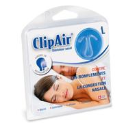 ClipAir - Dilatateur Nasal - Discret, Confortable et Réutilisable - Anti-Ronflement et Assèchement - Efficacité Prouvée, Fabriqué en Suisse - Taille L