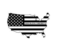 clipart américain du 4 juillet avec des graphismes patriotiques de la fête de l'indépendance Stickers artistiques en vinyle 36x59.7cm Fourni avec un kit de film de transfert Noir