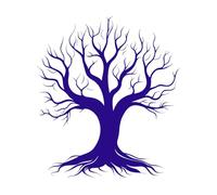 clipart arbre de vie celtique silhouette d'arbre celtique un orme celtique de glaise Stickers gravés 67.2x76.3cm Décoration de carrosserie Bleu foncé