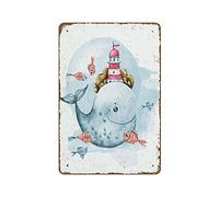 Clipart Nautique Baby Shower Clipart Ocean Nursery Clipart Clipart Cute Clipart Under The Sea Baby Underwater Clipart Whale Png Novelty Tin Metal Sign Bar Pub Vintage Retro Wall Decor 8 "x12"