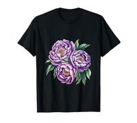 Clipart Pivoines Violettes Bouquet de Fleurs, T-Shirt
