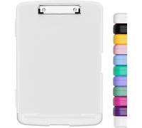 Clipboard A4 With Storage Clip,Clipboard Side Opening For Nursing,Slim Clipboard Storage Box,Size 36 X 24.5 X 3.5 Cm,White
