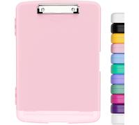 Clipboard A4 With Storage Clip,Clipboard Side Opening For Nursing,Slim Clipboard Storage Box,Size 36 X 24.5 X 3.5 Cm,Pink