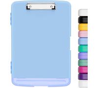 Clipboard A4 With Storage Clip,Clipboard Side Opening For Nursing,Slim Clipboard Storage Box,Size 36 X 24.5 X 3.5 Cm,Blue