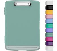 Clipboard A4 With Storage Clip,Clipboard Side Opening For Nursing,Thin Clipboard Storage Box,Size 36 X 24.5 X 3.5 Cm,Dark Green