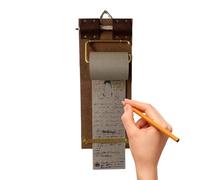 Clipboard Notebook, Wall-Mounted Paper Roll Dispenser, Retro Hanging Notepad Holder, Decorative Writing Pad for Restaurant, Sketching, To-Do List, Living Room Use and More