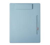 Clipboard Pince à lettres en cuir A4, porte-documents, classeur, de bureau, pince menu, contrat, partition(Blue)