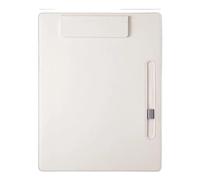 Clipboard Pince à lettres en cuir A4, porte-documents, classeur, de bureau, pince menu, contrat, partition(Off-white)