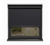 CLIP'N'SHADE Gris - Store Anti Chaleur sans Perçage | Rafraîchit la Maison sans Clim | Montage Facile en 15 Min (Largeur : 80 cm, Hauteur : 91-140 cm, Opaque)