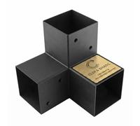 CLIP'N'SHADE Supports pour poteaux 100x100 - Connecteur d'angle Y à 3 voies pour poteaux en bois | Pieds de poutre 10x10 - Galvanisés et poudrés | Connecteurs de poteaux pour pergola, carport, toit de