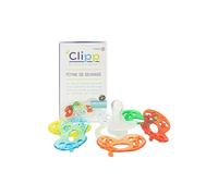 CLIPP - Kit Clipp, Tétine de Sevrage Couleur- 5 Collerettes pour Arrêt Progressif - Sevrage de la Tétine par Paliers, Facile et en Douceur - A Partir de 2 Ans