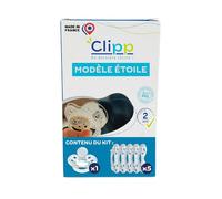 CLIPP - Kit Clipp, Tétine de Sevrage Étoile - 5 Collerettes pour Arrêt Progressif - Sevrage de la Tétine par Paliers, Facile et en Douceur - A Partir de 2 Ans