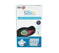 CLIPP - Kit Clipp, Tétine de Sevrage Phosphorescente - 5 Collerettes pour Arrêt Progressif - Sevrage de la Tétine par Paliers, Facile et en Douceur - A Partir de 2 Ans