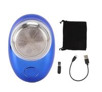 Clipper de Barbe électrique Puissante Tailleur USB Rechargeable pour les Hommes en Acier Inoxydable Trimmer Barbe Portable pour une Utilisation de Voyage (noir mat) (Plaqué noir) (Bleu galvanisé)