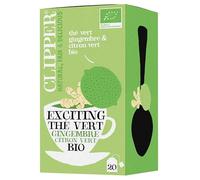 CLIPPER - Exciting Thé Vert Bio Gingembre & Citron Vert - 20 sachets de Thé Bio - 1 paquet