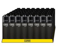 Clipper® Feuerzeuge - Soft Touch All Black- 48er Box*