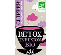 CLIPPER - Infusion Bien-Être Bio Détox, Tisane Naturelle Saveur Pure et Légère, 20 Sachets - Lot De 4
