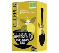 CLIPPER - Infusion Bio - Citron & Gingembre - 20 Sachets d'Infusion Bio - 1 paquet