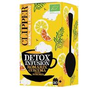 CLIPPER - Infusion Bio - Detox Agrumes - Romarin, Curcuma agrumes 20 Sachets d'Infusion - 1 paquet