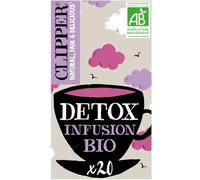CLIPPER - Infusion Bio Détox aux Saveurs Naturelles, Boîte Pratique de 20 Sachets (40g) - Le Lot De 4