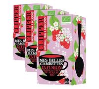 CLIPPER - Infusion Bio - Mes Belles Gambettes - Fraise & Fleur de Sureau - 20 Sachets d'Infusion Bio - 1 paquet