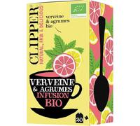 CLIPPER - Infusion Bio - Verveine Agrumes - 100% Ingrédients Naturels - Issu du Commerce Équitable - 20 Sachets d'Infusion - 1 Paquet