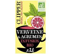 CLIPPER Infusion Bio Verveine Agrumes 30G pour une pause bien-être naturelle et rafraîchissante- Lot De 3