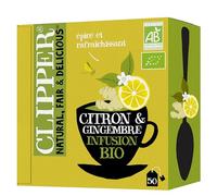 CLIPPER - Infusion Citron Gingembre - Bio - 50 sachets