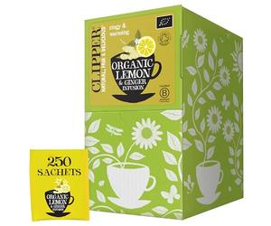 CLIPPER - Infusion Citron Gingembre - Bio - Maxi Format - 250 sachets | Format Restauration - Idéal Professionnel - Ingrédients Bio - 100% naturels