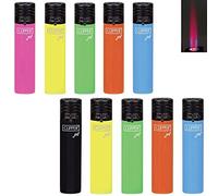 Clipper Jet Shiny Briquets avec flamme turbo et 1 briquet turbo gratuit - Rechargeable - Intensité de la flamme réglable (10)