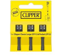Clipper Lighter 9X Pierres à Briquet de Rechange - 9 Pierres + 3 Molettes avec Pierre Intégrée - avec Pochette Originale OnAir Aléatoire (3 Disques d'allumage)