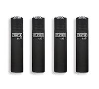 Clipper Lot de 4 briquets Micro Black Soft, noir