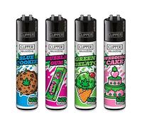 Clipper - Lot de 4 briquets - Motifs Insolites (Sweeds #2)