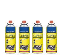 Clipper Lot de 4 cartouches de gaz universelles de 400 ml pour appareils à feu | Valve GLP250 | gaz de camping, poêles, chalumeaux et cuisinières à gaz