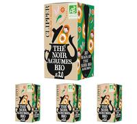 Clipper Natural, Fair and Delicious - Thé Noir Bio - Petrouchka - Bergamote et Agrumes - 20 Sachets de Thé Bio - 4 paquet