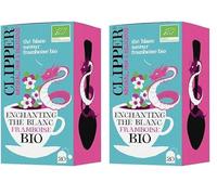 Clipper Natural, Fair & Delicious Thé Blanc Framboise 34 g (Lot de 2)