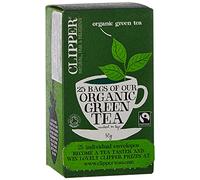 Clipper Organic Green Tea Fairtrade Light and Refreshing Teabags Ref A06744 [Pack 25]